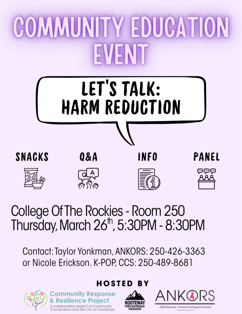 Harm Reduction Community Education Event